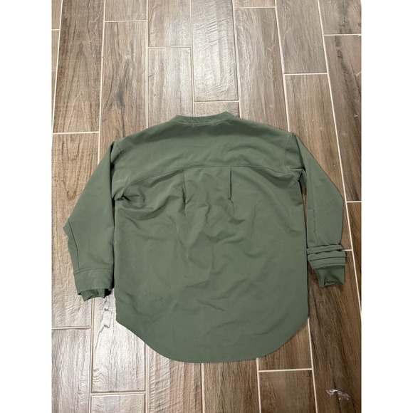 FIGS Halle V-Neck Long Sleeve Tunic Scrub Top Moss Green Women's Small - Picture 2 of 4